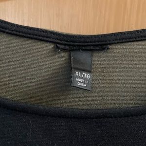 Olive and Black Dress